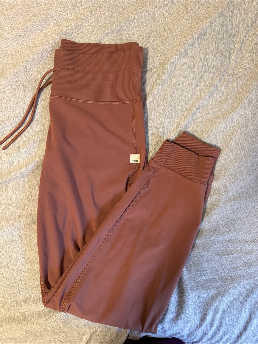 Vuori -Burnt orangecuffed tie leggings
